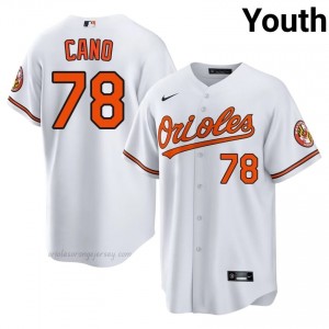 Orioles #78 Yennier Cano White Youth Replica Stitched Baseball Jersey j620K017
