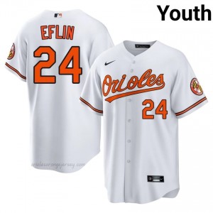 Youth Zach Eflin #24 White Orioles Exclusive Stitched Baseball Jersey 7R803g43