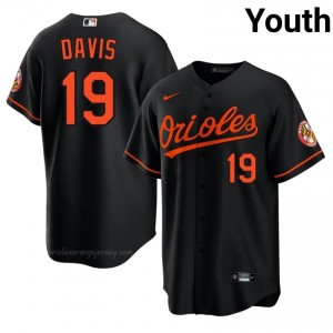 Baltimore #19 Chris Davis Black Youth Player Stitch Baseball Jersey 3H133118