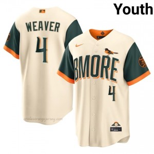 Earl Weaver #4 Cream BAL Youth MLB Stitched Baseball City Connect Jersey 7446Fj42