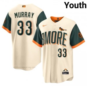 #33 Eddie Murray Cream BAL Youth Classic Stitched City Connect Baseball Jersey EpKQMF28