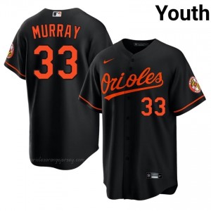 Baltimore #33 Eddie Murray Black Youth Player Stitch Baseball Jersey Xa43hG11