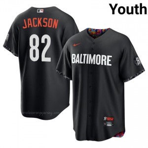 Jeremiah Jackson #82 Black BAL Youth MLB Stitched Baseball City Connect Jersey 1e03Kl12