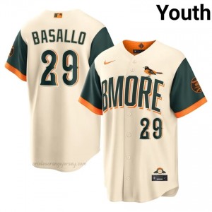 Youth Samuel Basallo #29 Cream Orioles Exclusive Stitched Baseball City Connect Jersey g6215g54