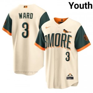 Youth Taylor Ward #3 Cream Orioles Exclusive Stitched Baseball City Connect Jersey w10Wh271