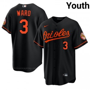 #3 Taylor Ward Black Baltimore O's Youth Official Stitch Baseball Jersey P8876e17