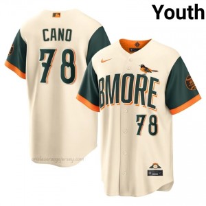 Youth Yennier Cano #78 Cream Orioles Exclusive Stitched Baseball City Connect Jersey 88082265